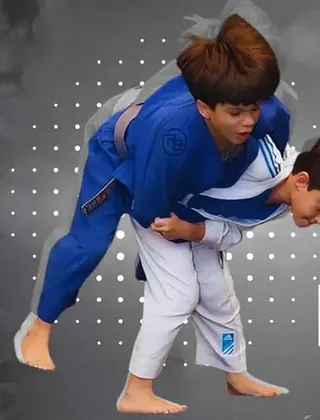 Crianças na aula de jiu-jitsu kids em Gravataí